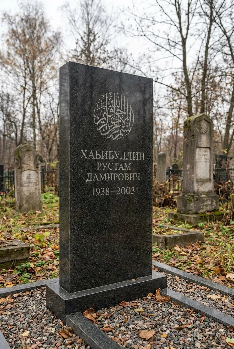 Семейный мусульманский памятник на Даниловском кладбище