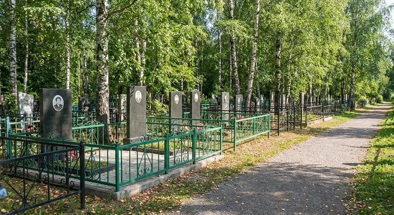 Аллея на Троекуровском кладбище в Москве