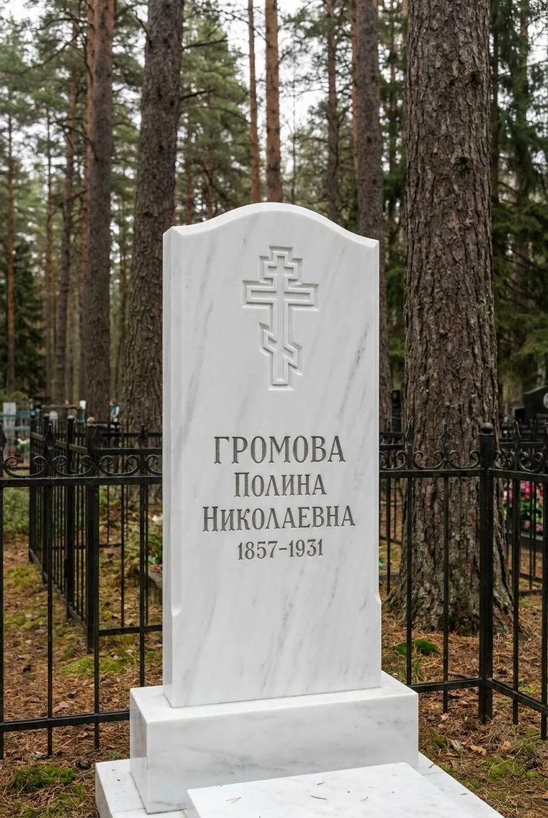 Отреставрированное старинное надгробие на Ваганьковском кладбище
