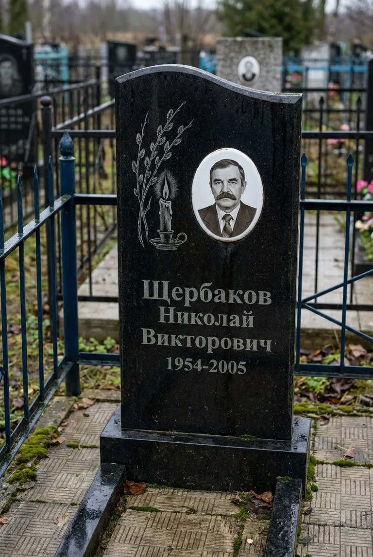 Памятник с художественной гравировкой на Ваганьковском кладбище