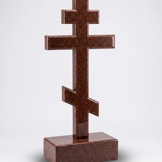 Каменный гранитный крест на могилу — КРГ024