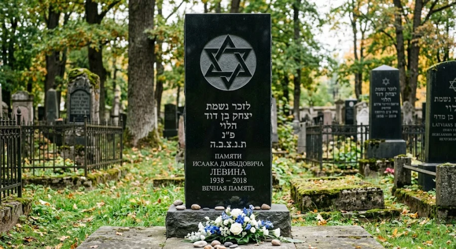 zvezda-davida-na-chernom-pamyatnike